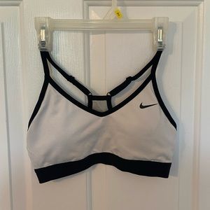 Nike White Padded Sports Bra Size Small